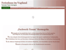 Tablet Screenshot of ferienhaus-vogtland.com
